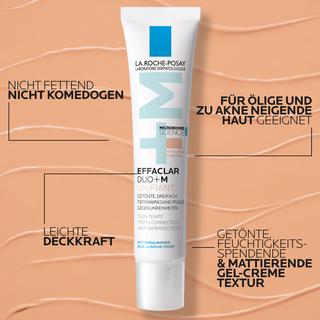 LA ROCHE POSAY Effaclar Duo+M Unifiant Dreifach tiefenwirksame getönte Gesichtspflege für zu Akne neigende Haut 