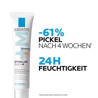 LA ROCHE POSAY Effaclar Duo+M Unifiant Dreifach tiefenwirksame getönte Gesichtspflege für zu Akne neigende Haut 