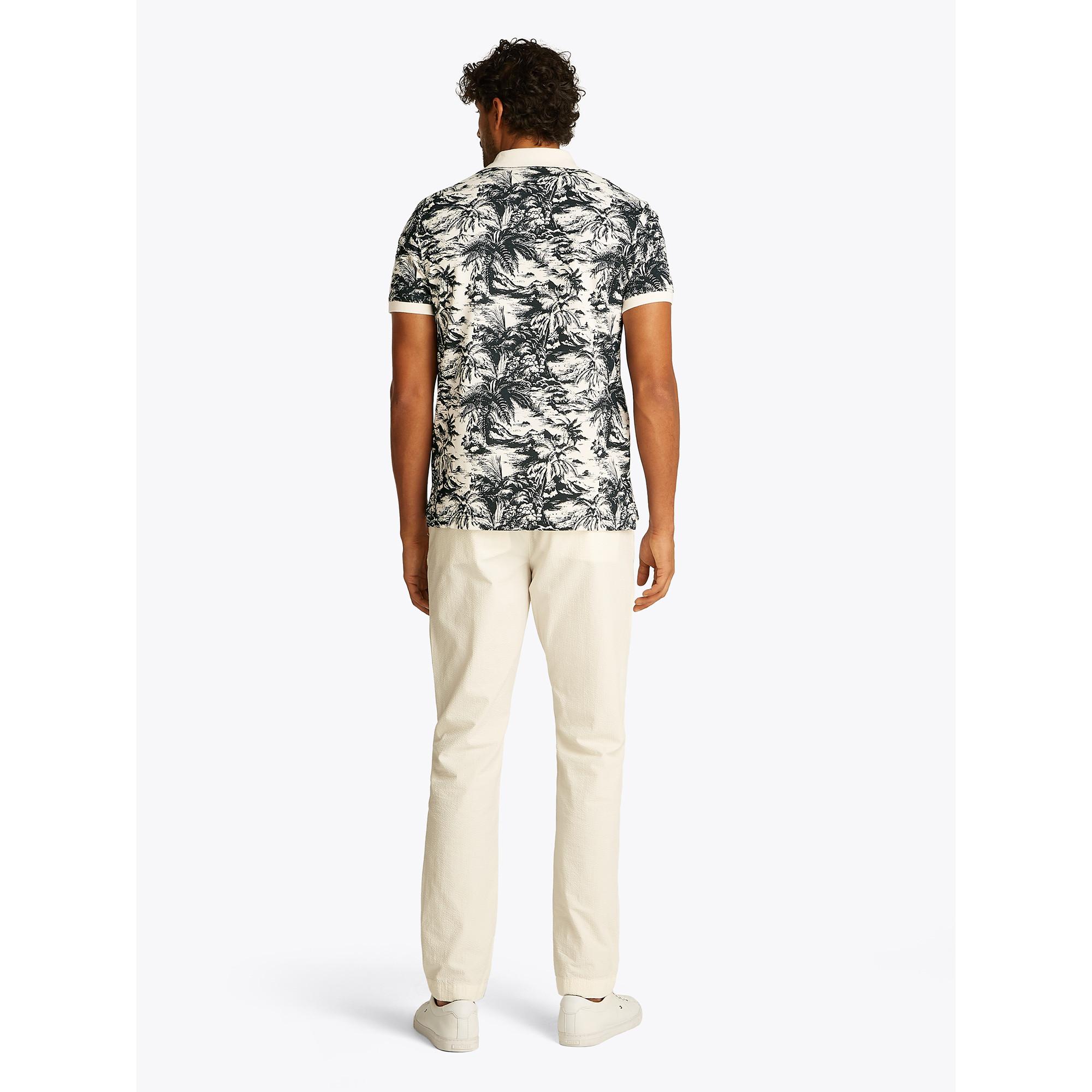 TOMMY HILFIGER ALL OVER PRINT LINEN REG POLO Polo, maniche corte 