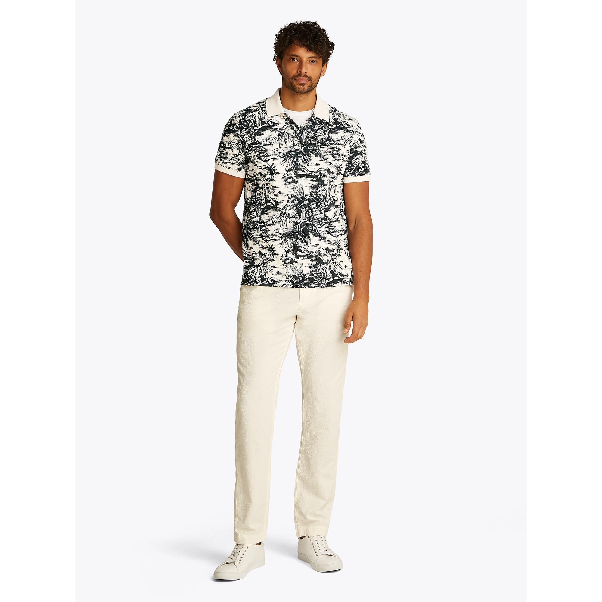 TOMMY HILFIGER ALL OVER PRINT LINEN REG POLO Poloshirt, kurzarm 