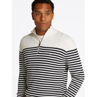 TOMMY HILFIGER RACKING STRUCTURE ZIP MOCK Pullover 