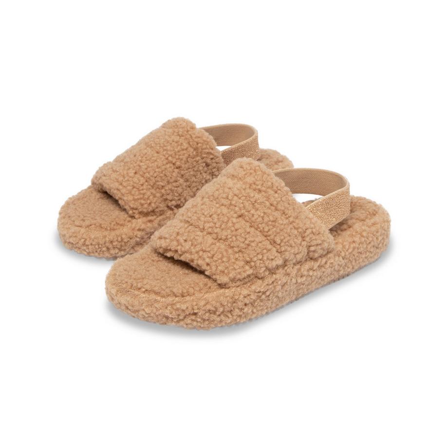 Manor Woman Teddy Hausschuhe mit elastischem Riemen  