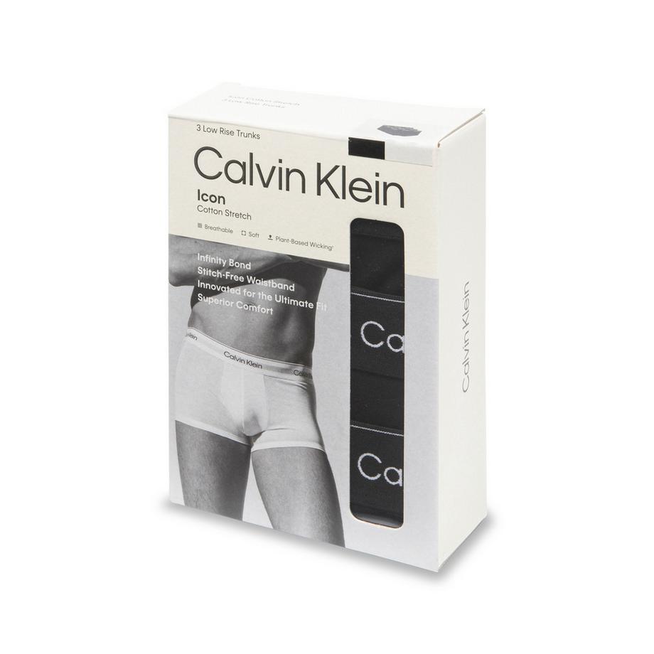 Calvin Klein Icon Cotton Stretch Low Rise Trunks Lot de 3  