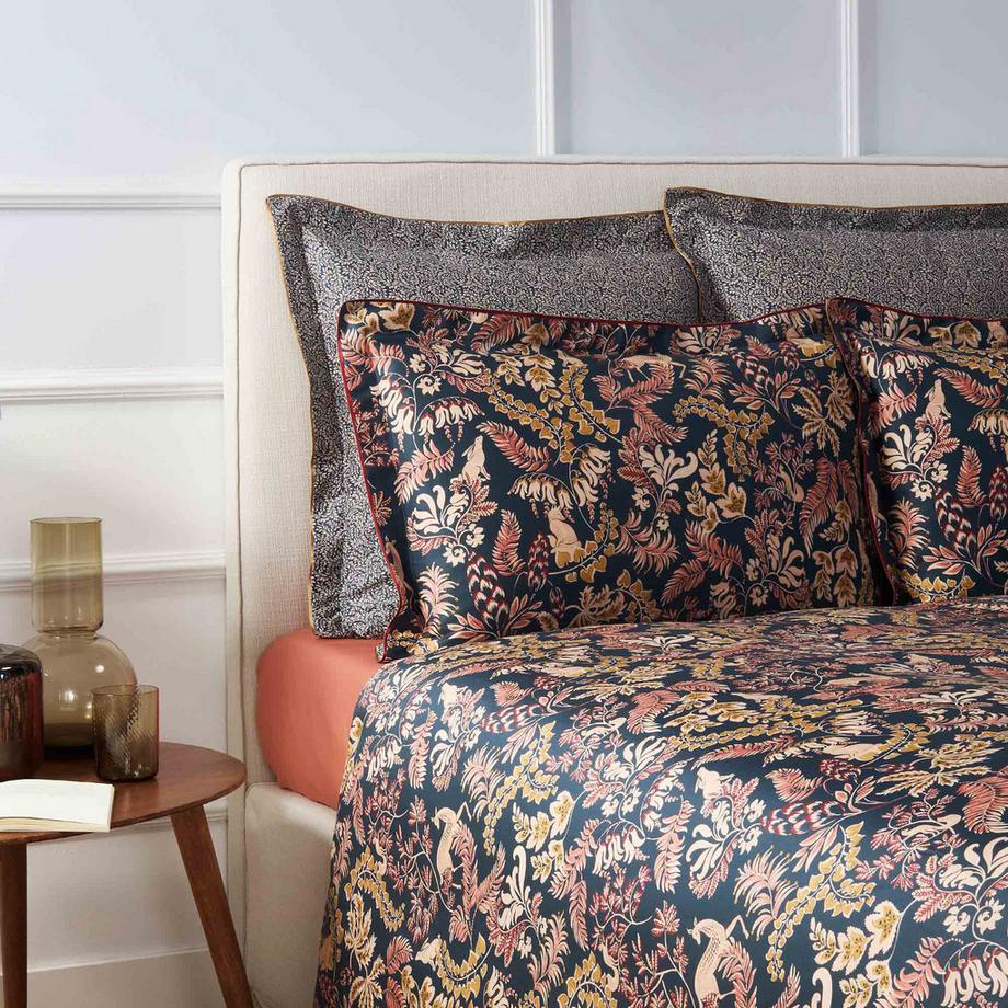 DESCAMPS Jeanne Housse de Coussin Motif Floral Animal  