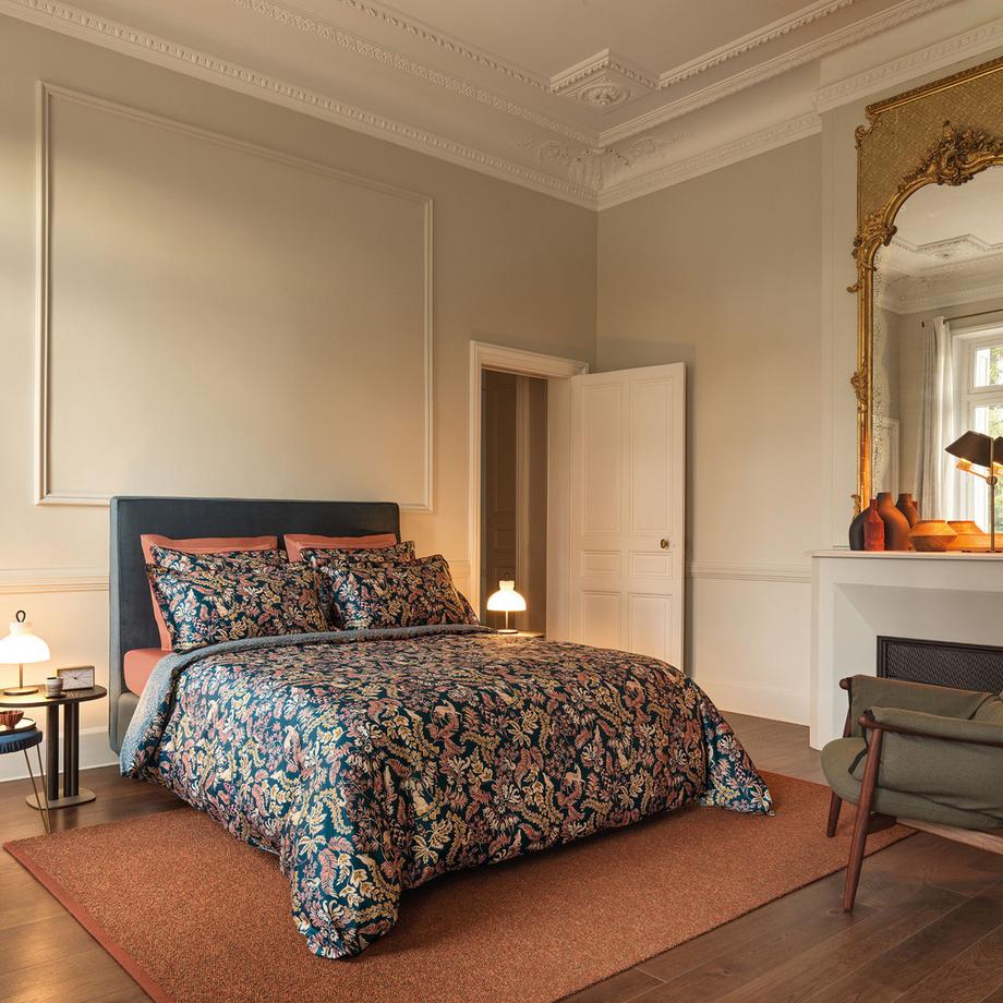 DESCAMPS Jeanne Housse de Coussin Motif Floral Animal  