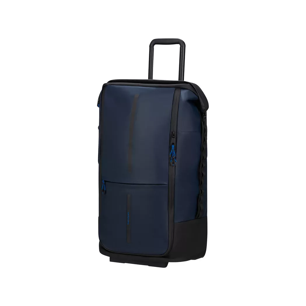 Weichgepäck-Trolley SAMSONITE "ECODIVER", Gr. B/H/T: 40cm x 82cm x 25cm 80 l, blau (blau nights), Nylon, Polyester, Koffer, Trolley, Reisetasche