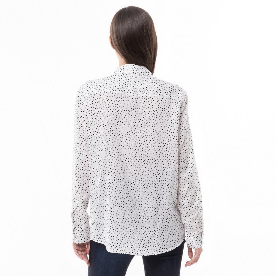 Manor Woman Gepunktete Langarmbluse  