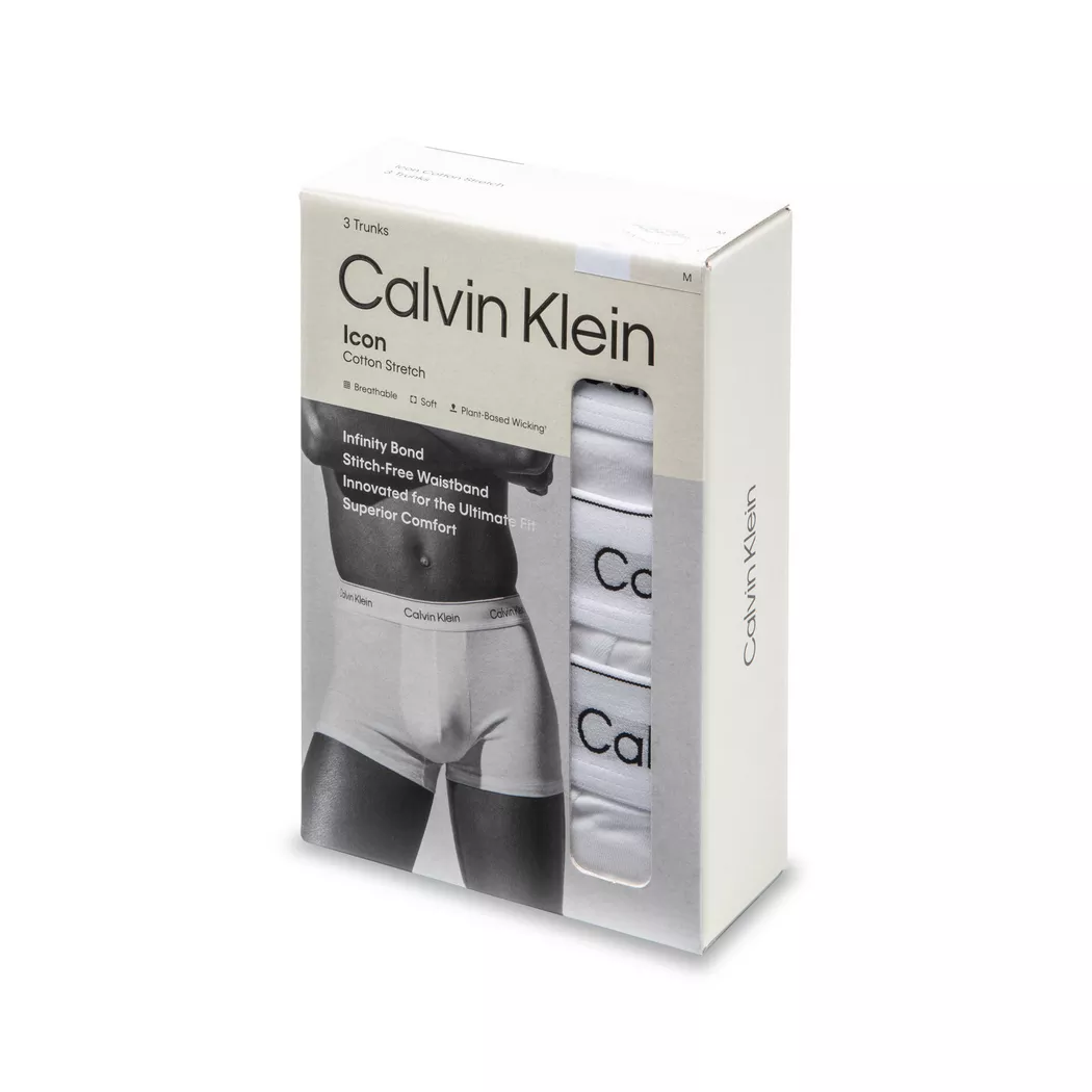 Calvin Klein Boxers Lv00nb4392 3 Unités White / White / White S Homme 2