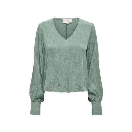 ONLY Bluse U-Boot-Ausschnitt Langarm  