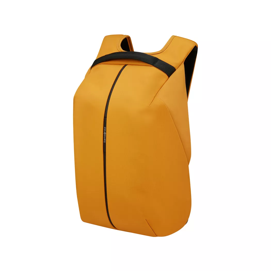 Laptoprucksack SAMSONITE "SECURIPAK 2.0 Backpack 15.6", Gr. B/H/T: 33cm x 44,5cm x 18cm, gelb (radiant gelb), Polyester, unifarben, Rucksäcke Laptoprucksack, Rucksack Freizeitrucksack Cityrucksack Backpack Schulrucksack