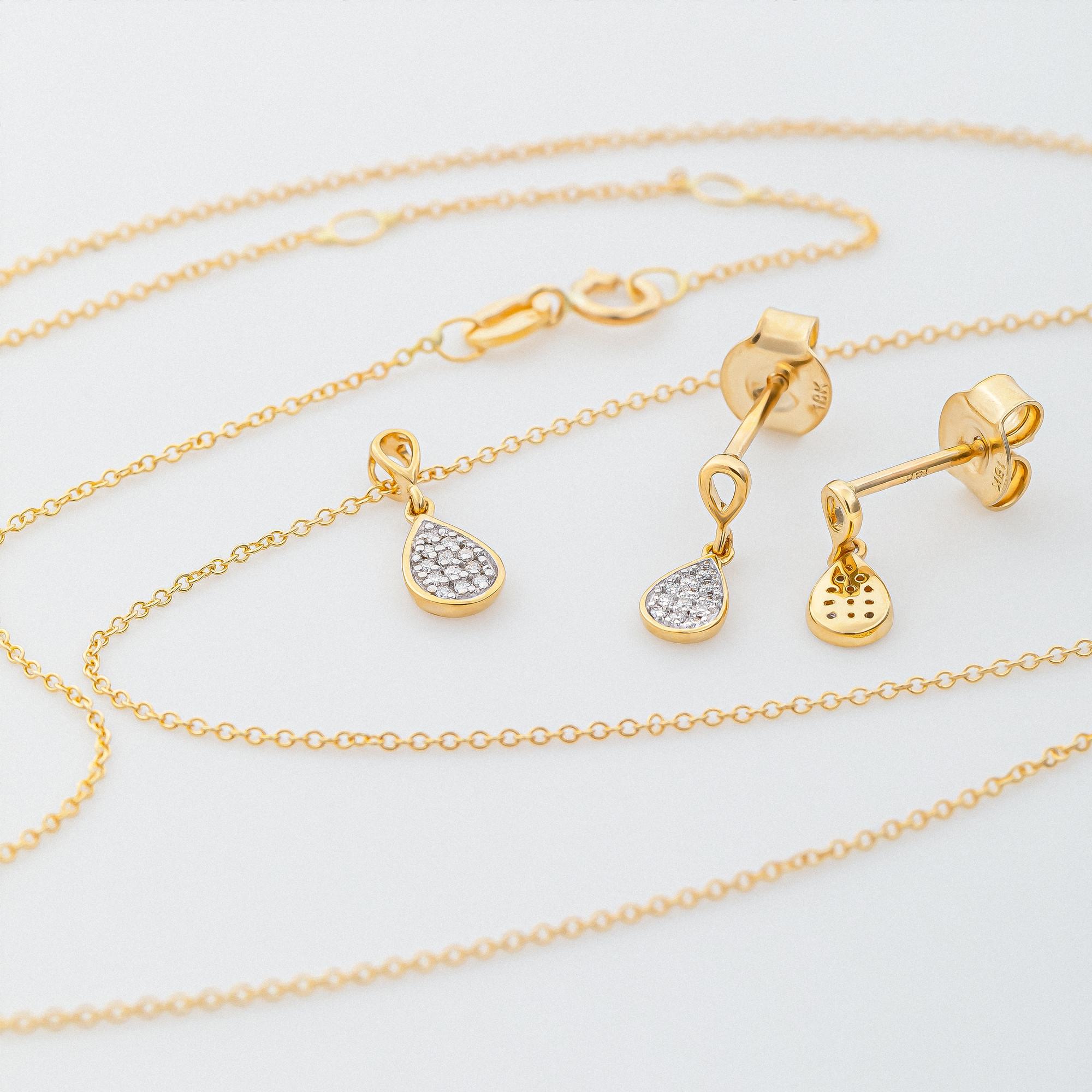 L' Atelier Gold 18 Karat by Manor  Set collana/orecchini 