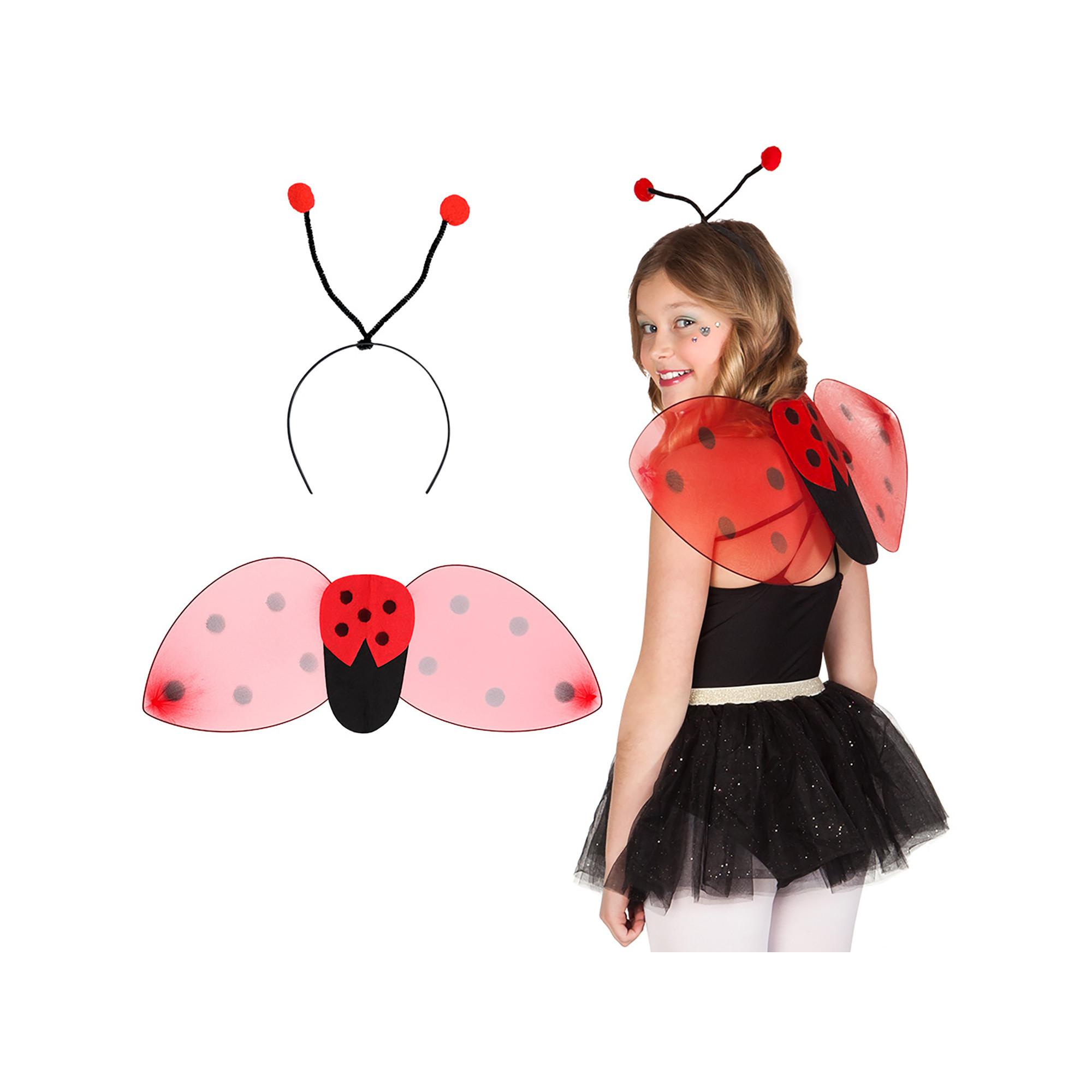 BOLAND  Set de costume Coccinelle (diadème et ailes) 