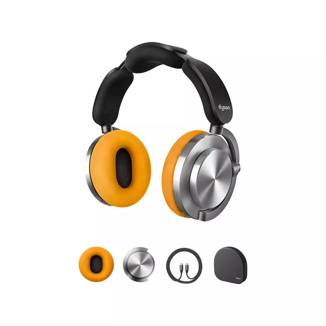 DYSON Over-Ear-Kopfhörer "OnTrac™", gelb, aluminium, B:21cm H:20cm T:10,8cm, Kopfhörer, Integriertes Mikrofon zum telefonieren und Geräuschunterdrückung 3