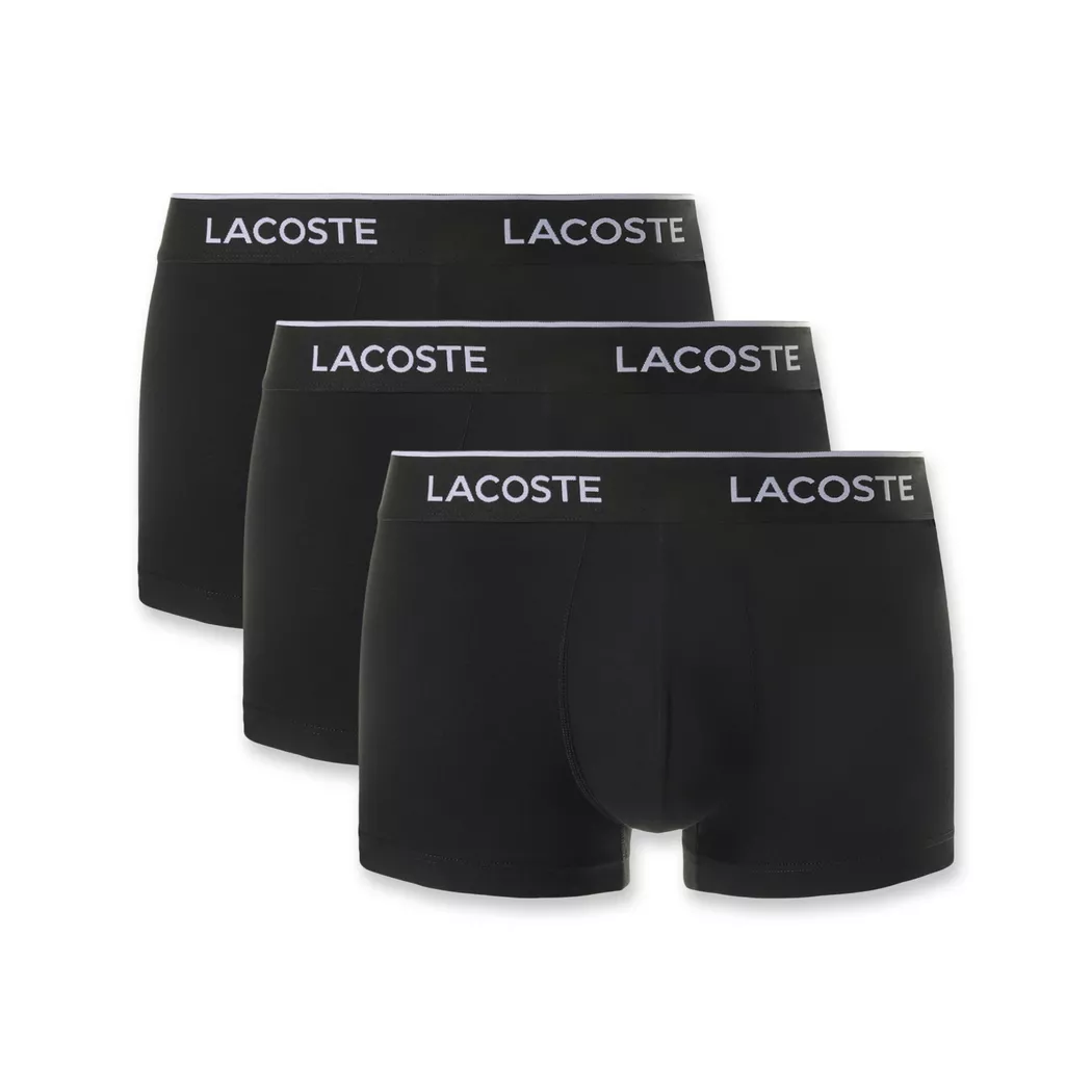 Lacoste 3-Pack Boxer Briefs Black Size L