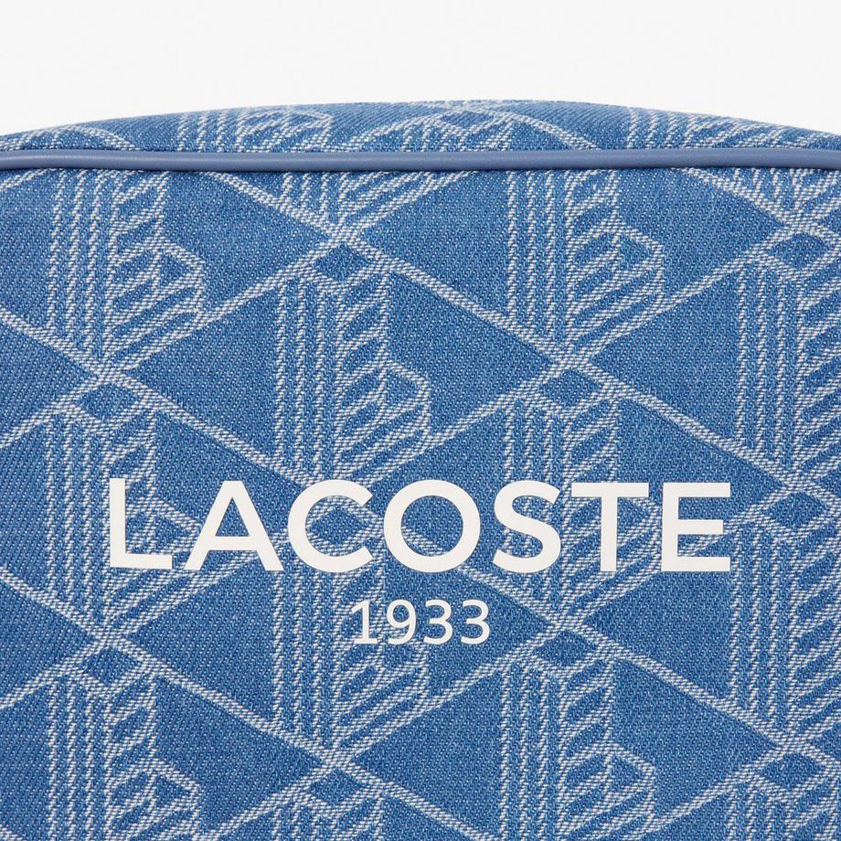 LACOSTE Small Chantaco Embossed Leather Half Moon Bag  