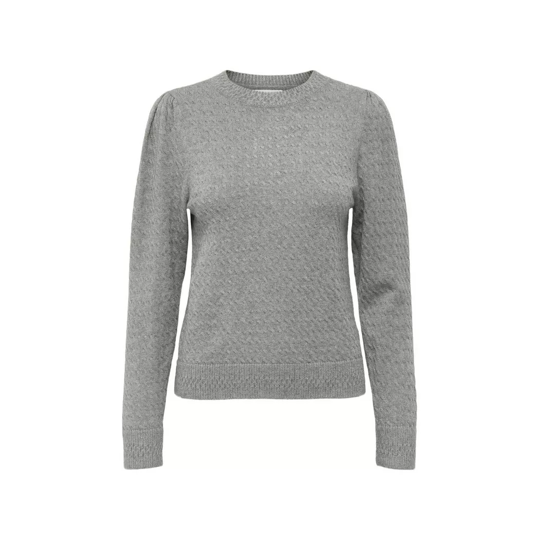 Only - Pullover, für Damen, Grau Melange, Größe M