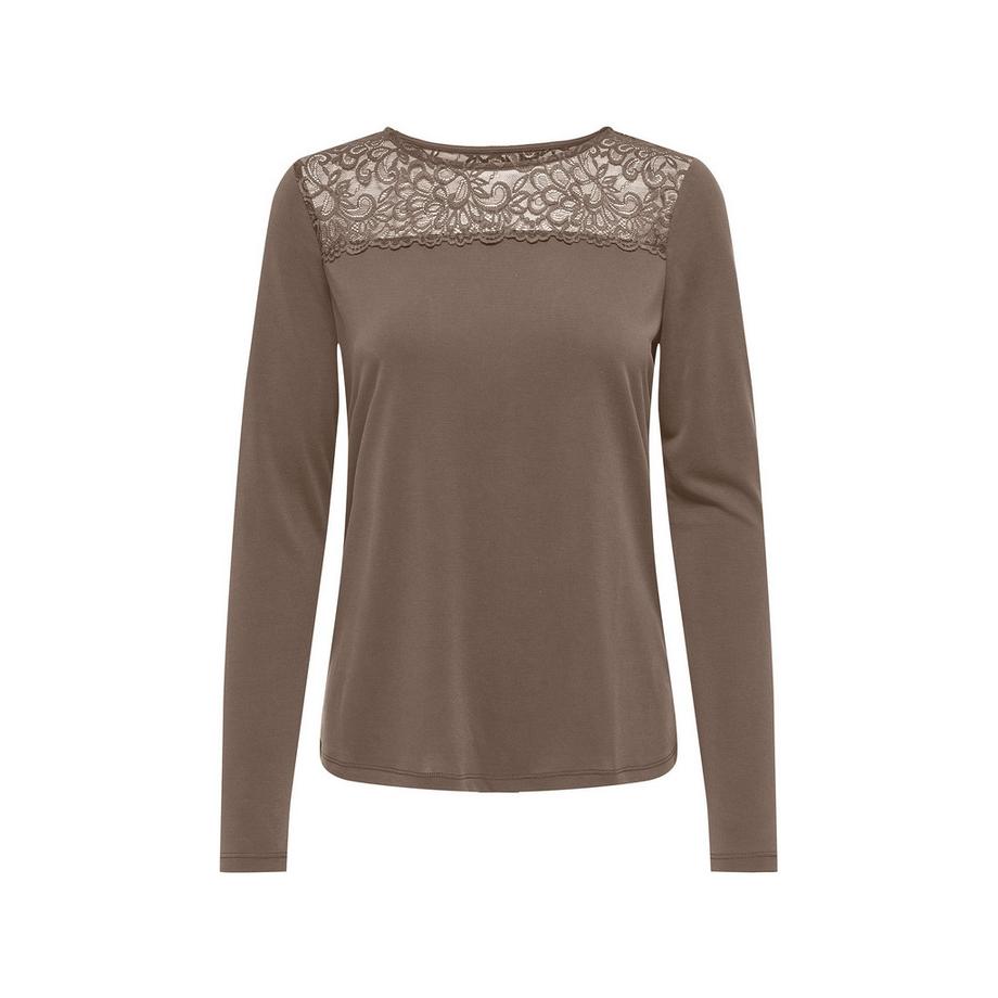 ONLY Top Maniche Lunghe Dettaglio Pizzo  