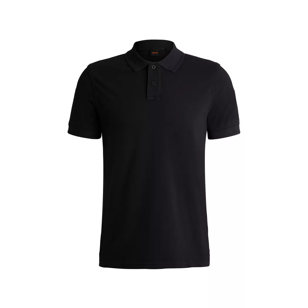 Boss pour homme. 50507813 Polo Prime noir (S), Casuel, Coton, Manche courte