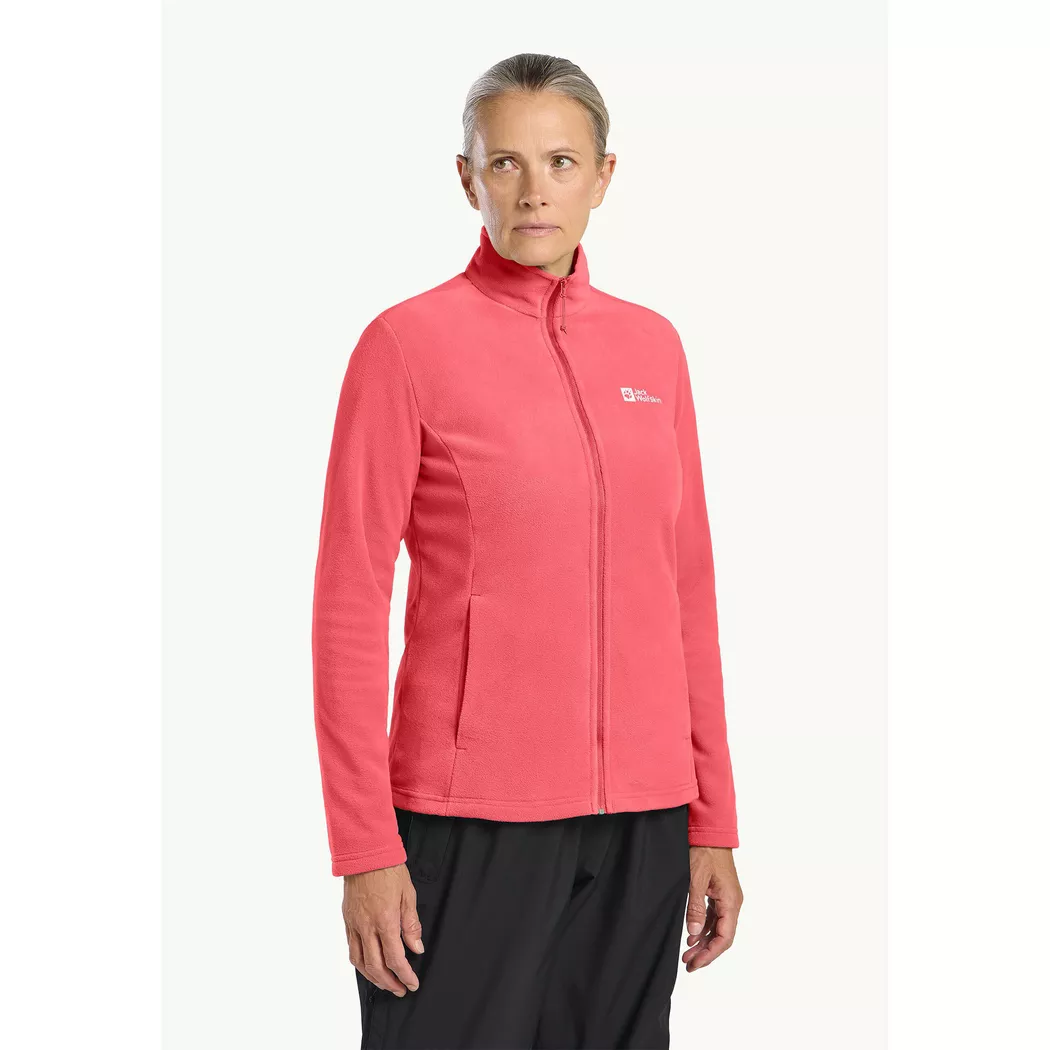 Jack Wolfskin - Fleecejacke ohne Kapuze, für Damen, Korall, Größe 2XL