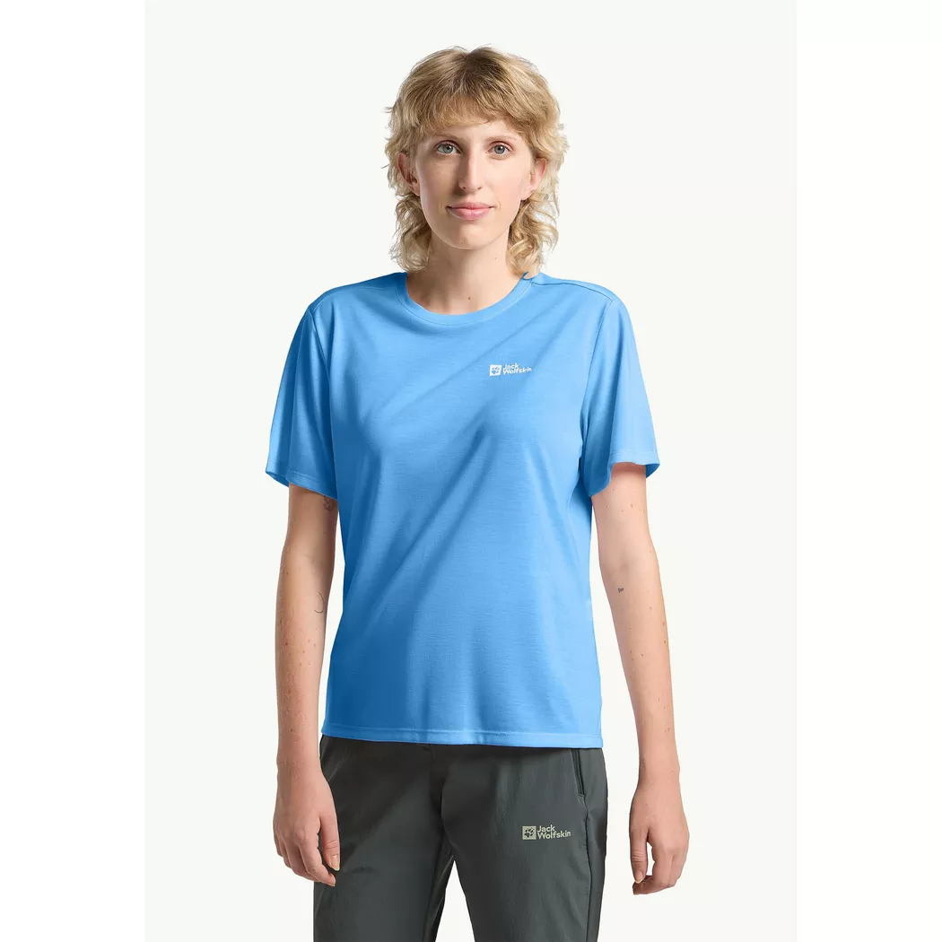 Jack Wolfskin - T-Shirt, für Damen, Hellblau, Größe S