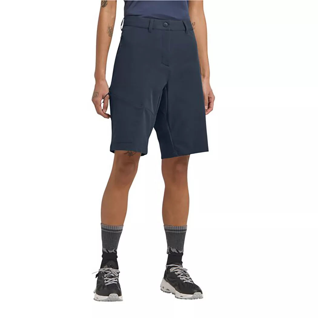 Shorts JACK WOLFSKIN "PICO TRAIL SHORTS W", Damen, Gr. 44, N-Gr, midnight sky, Obermaterial: 100% Polyester. Futter: 100% Polyester, Hosen Shorts