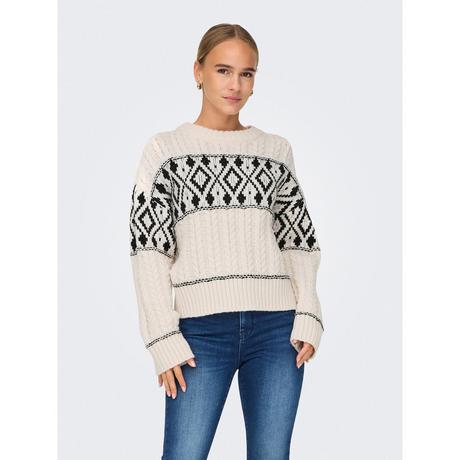 ONLY Pull Col Rond Épaules Tombantes  