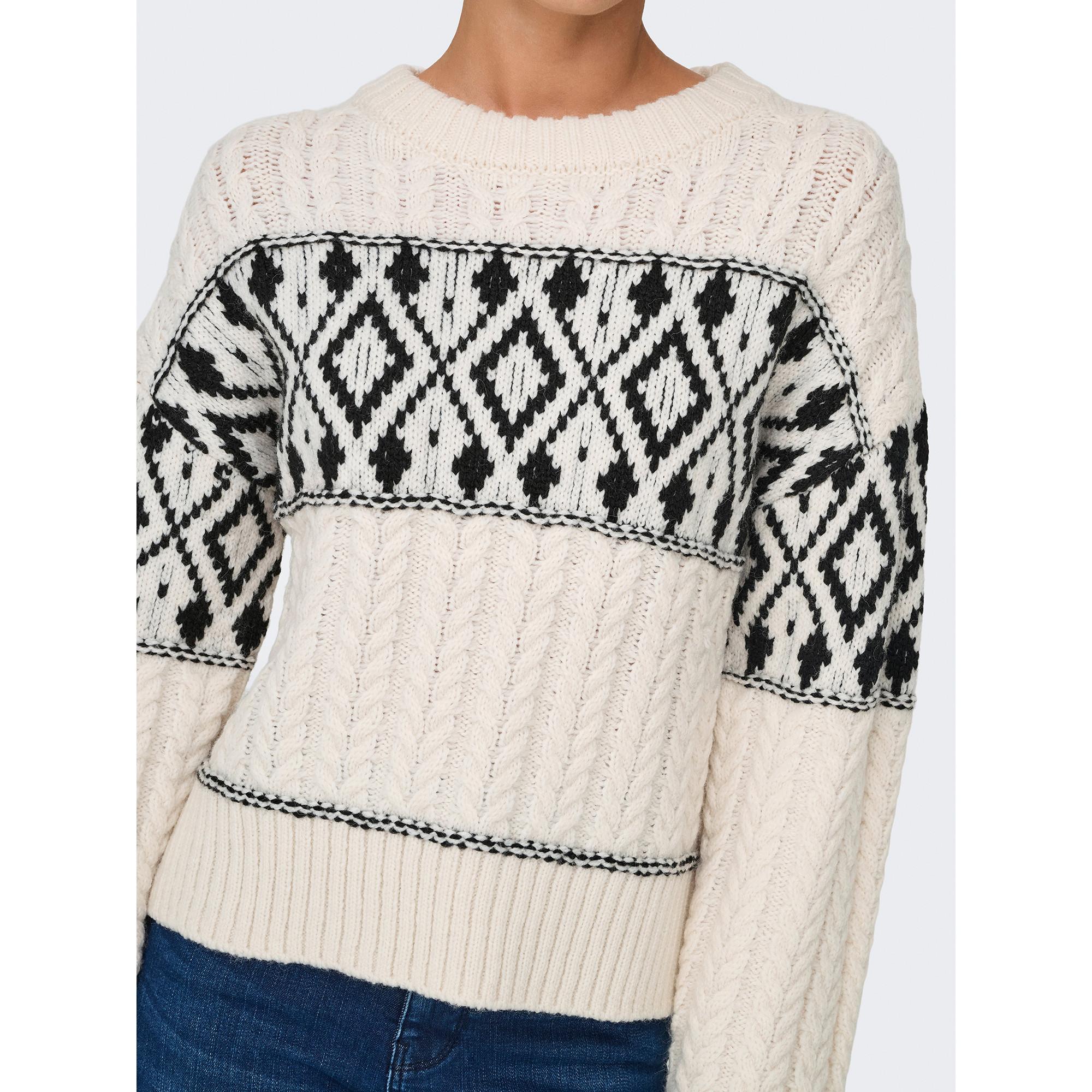 ONLY Pullover Girocollo Spalle Scivolate  