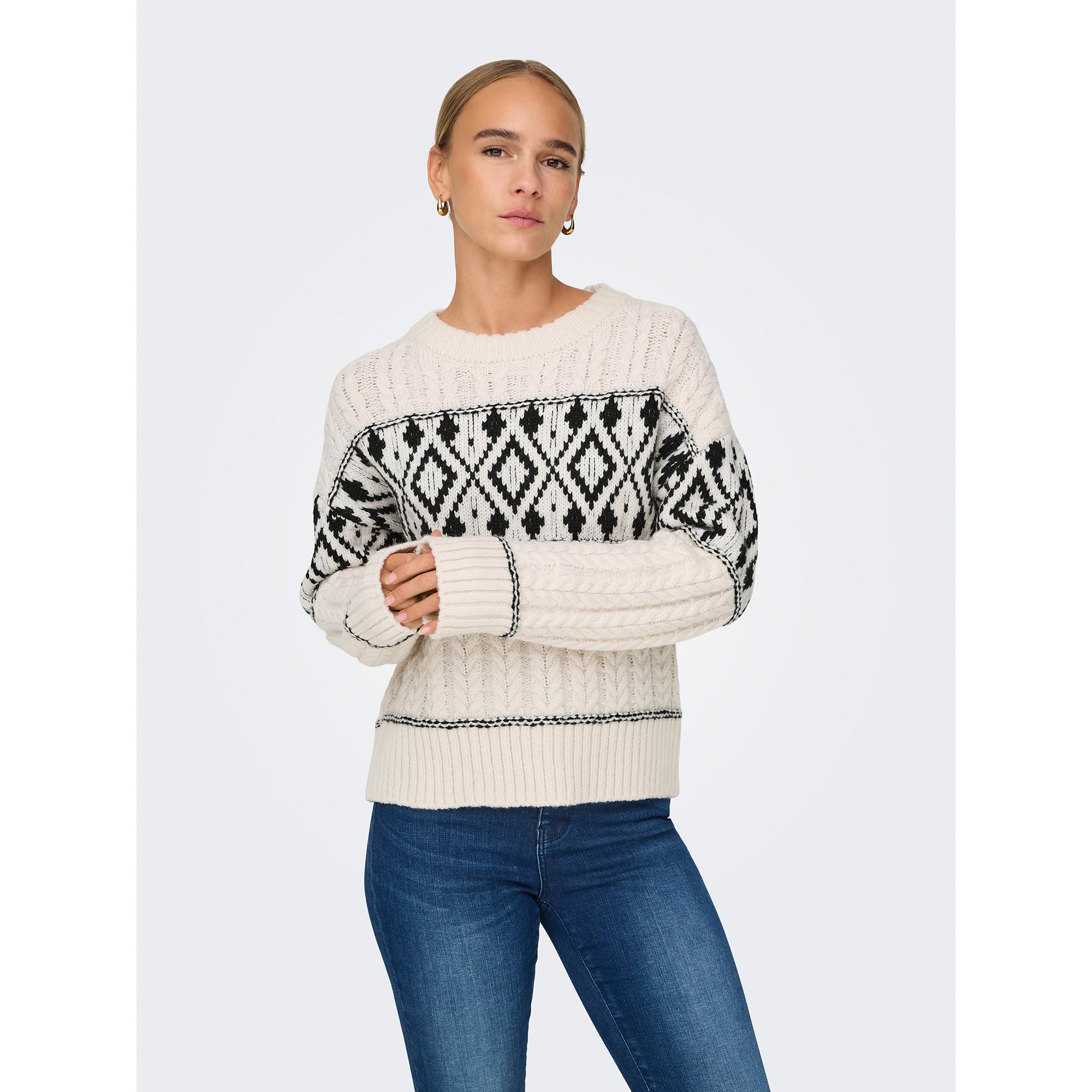 ONLY Pullover Girocollo Spalle Scivolate  