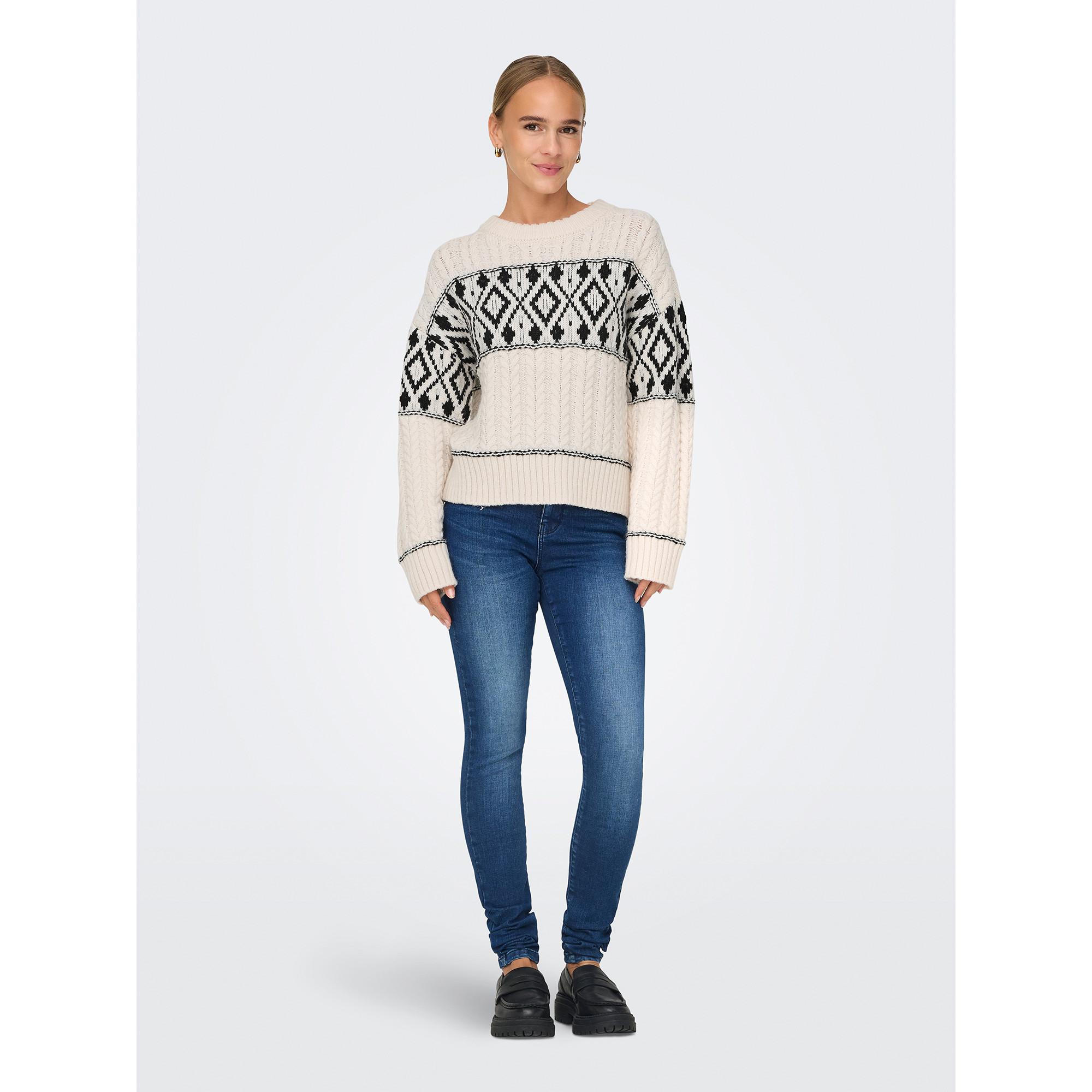 ONLY Pullover Girocollo Spalle Scivolate  