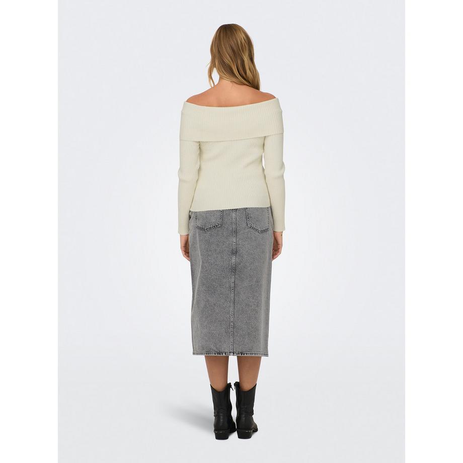 ONLY Pullover a costine con spalle scoperte  