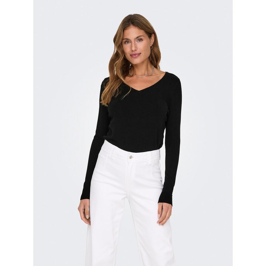 ONLY Pullover Scollo a V Maniche Lunghe  
