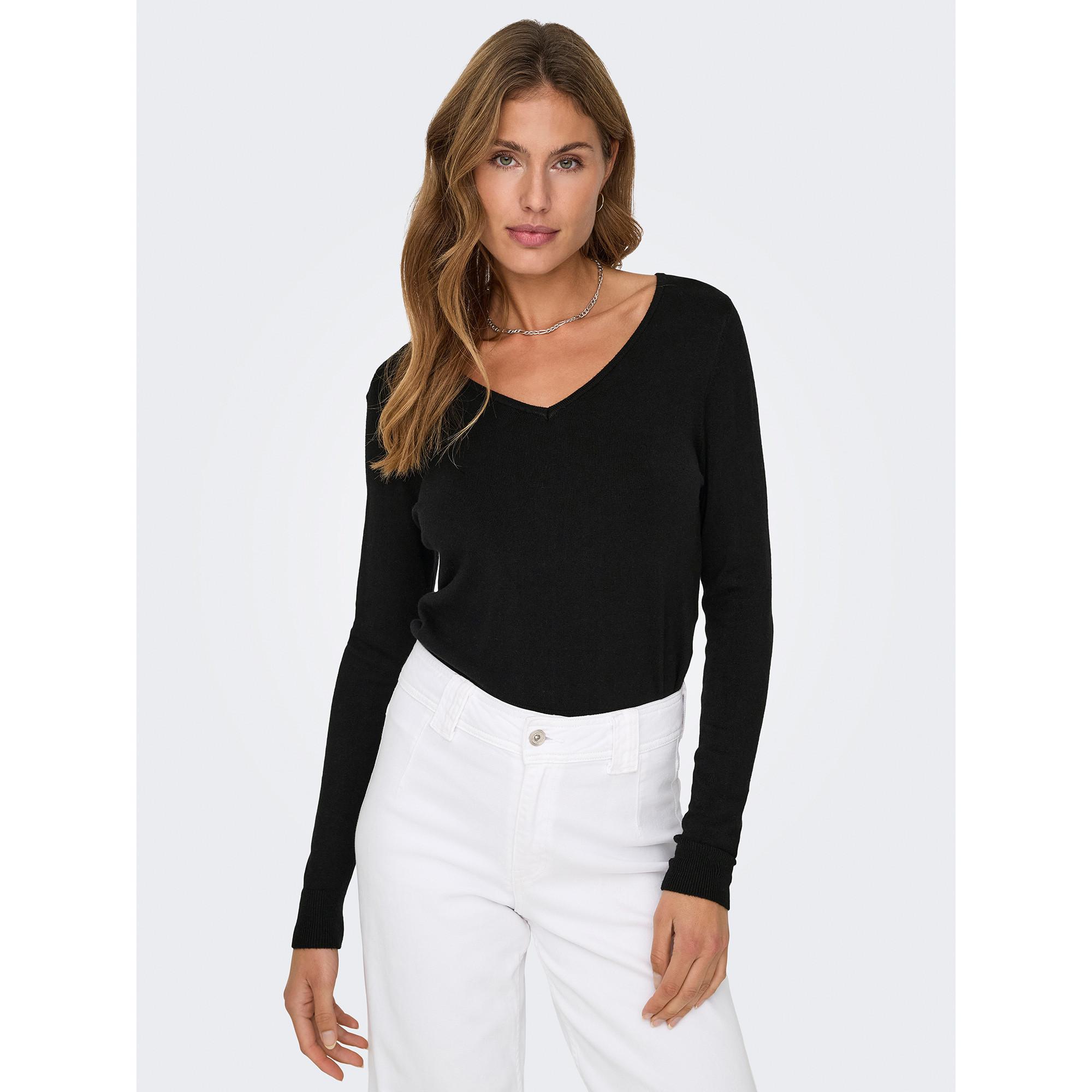 ONLY Pullover Scollo a V Manica Lunga  