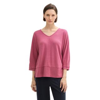 TOM TAILOR T-shirt Loose Fit Maniche 3/4 Scollo a V  