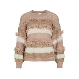 VILA Pull Frangé Rayé  