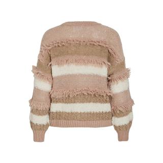 VILA Pull Frangé Rayé  