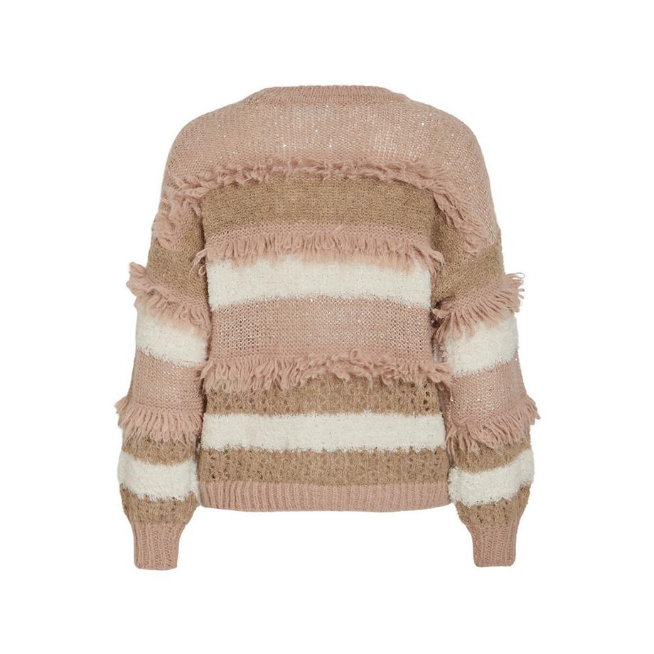 VILA Gestreifter Fransen Pullover  