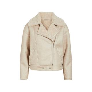 VILA Biker Jacke mit Teddyfleece Kragen  