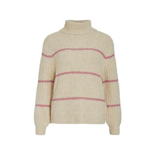 VILA Pull Col Roulé Rayé  