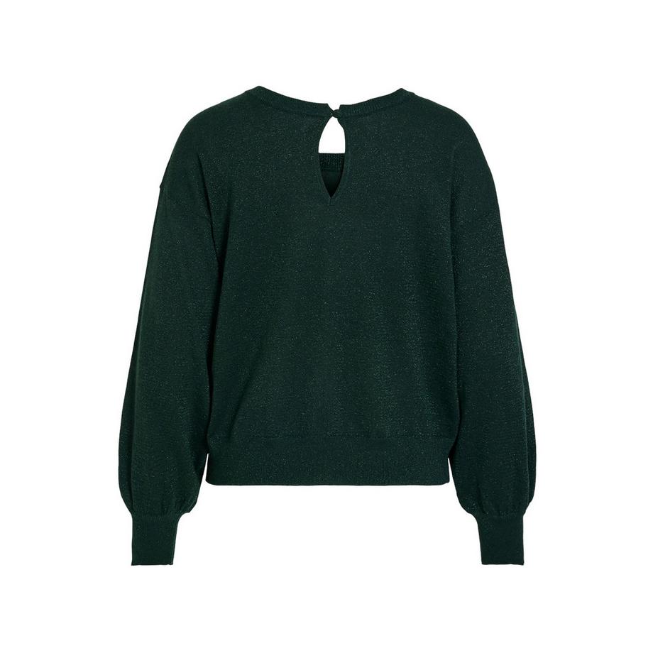 VILA Pullover mit Glitzer-Effekt und Knopf-Details  