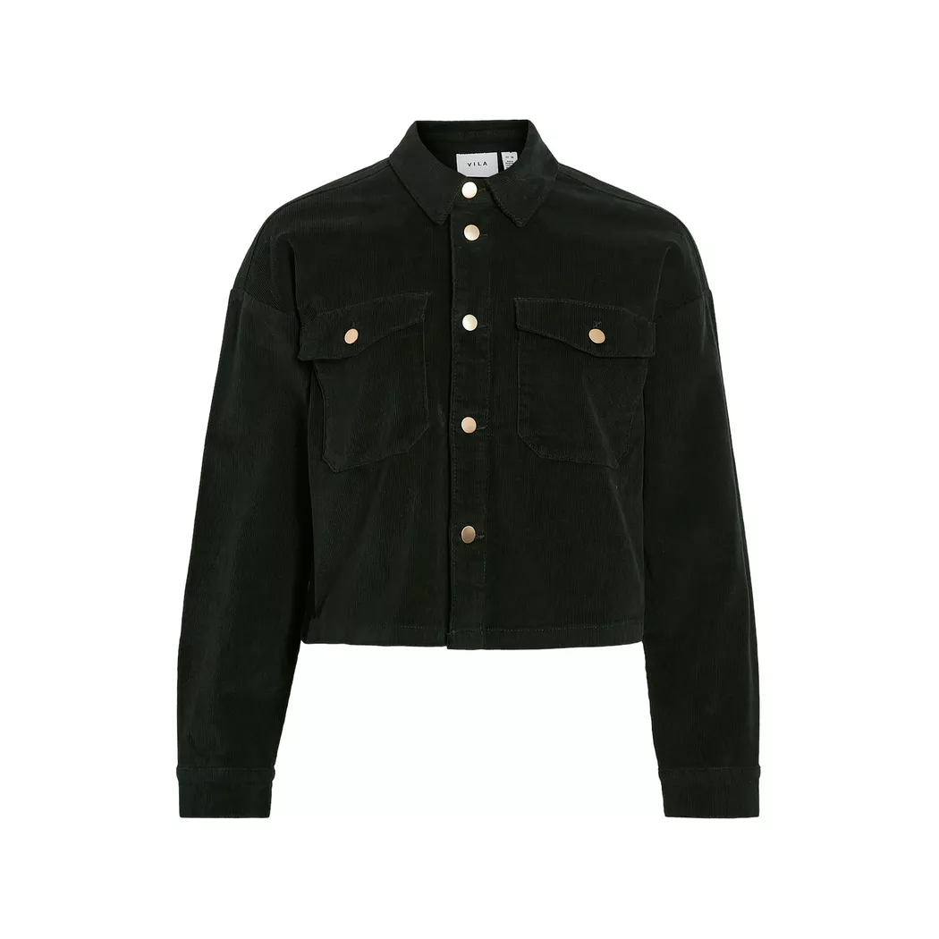 VILA - Cordjacke, für Damen, Dunkelgrün, Größe 34