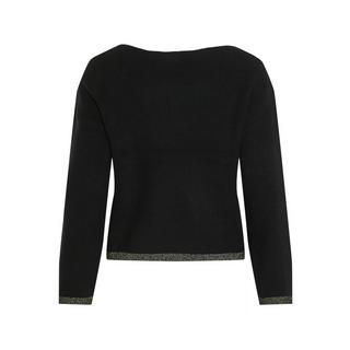 VILA Pullover U-Boot-Ausschnitt Glitzer-Saum  