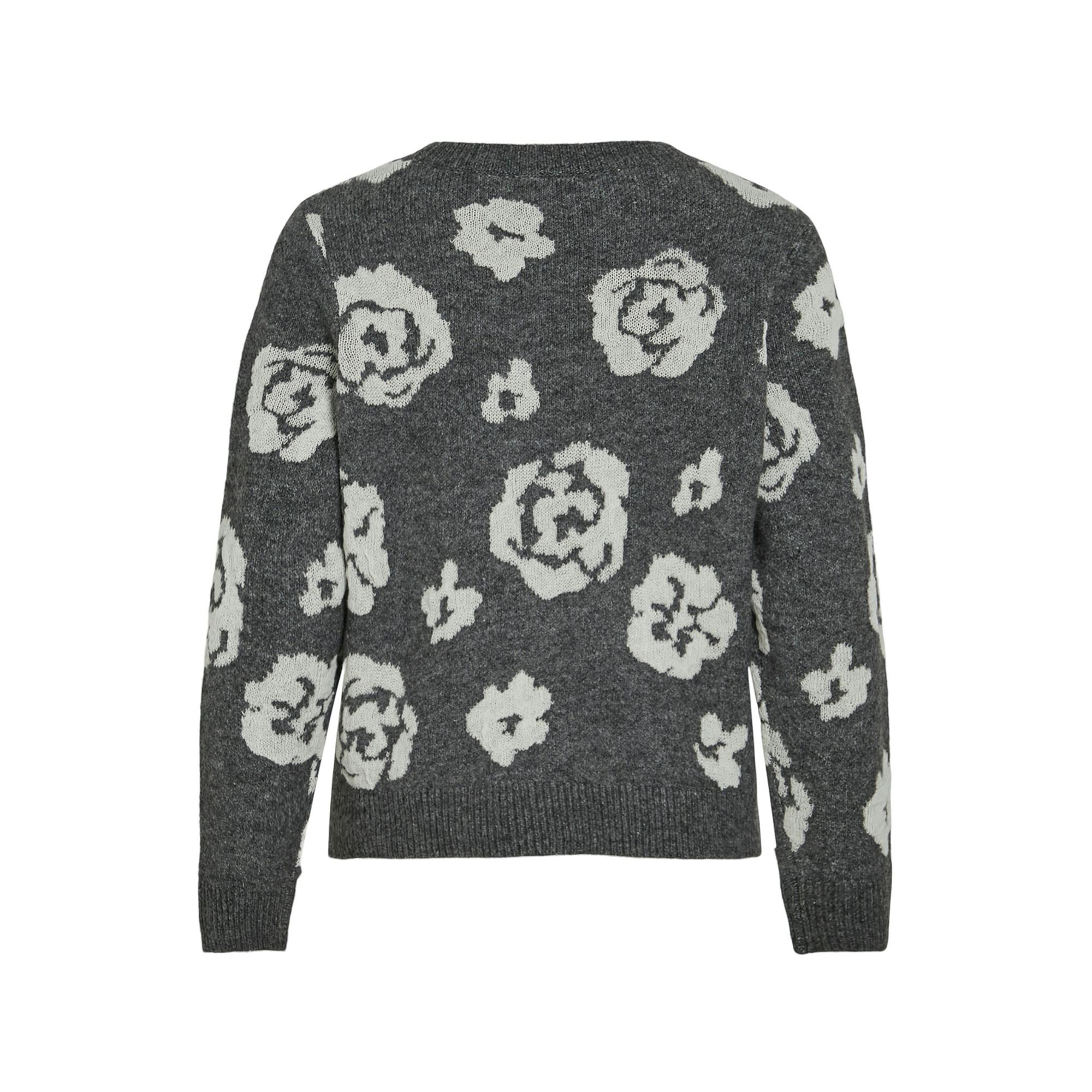 VILA Pull Jacquard Motif Floral  