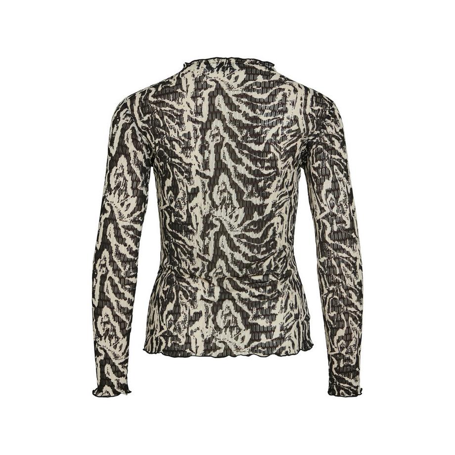 VILA T-shirt Maniche Lunghe Stampa Zebra  