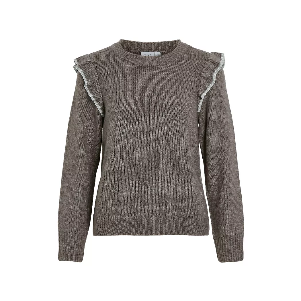 VILA - Pullover, für Damen, Mediumgrau, Größe XS