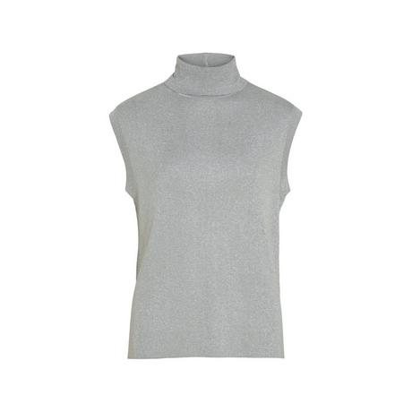 VILA Gilet Senza Maniche Collo Alto Effetto Glitter  