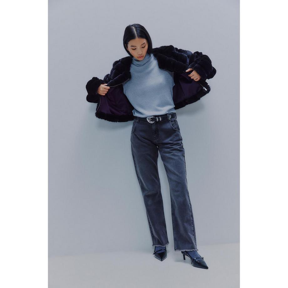 VILA Pull sans manches à col roulé  