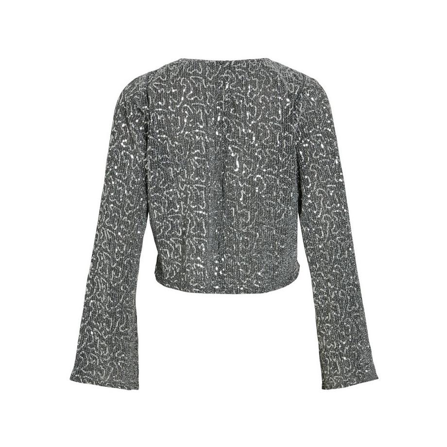 VILA Pailletten Langarm Top  