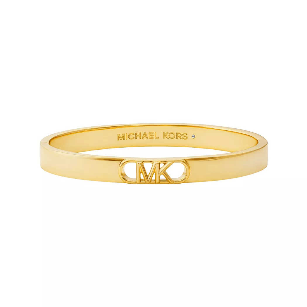 Armreif MICHAEL KORS "Schmuck Geschenk Messing Armschmuck PREMIUM EMPIRE Oval", gold (gelbgoldfarben), Armbänder, Damen, Messing, Armreif