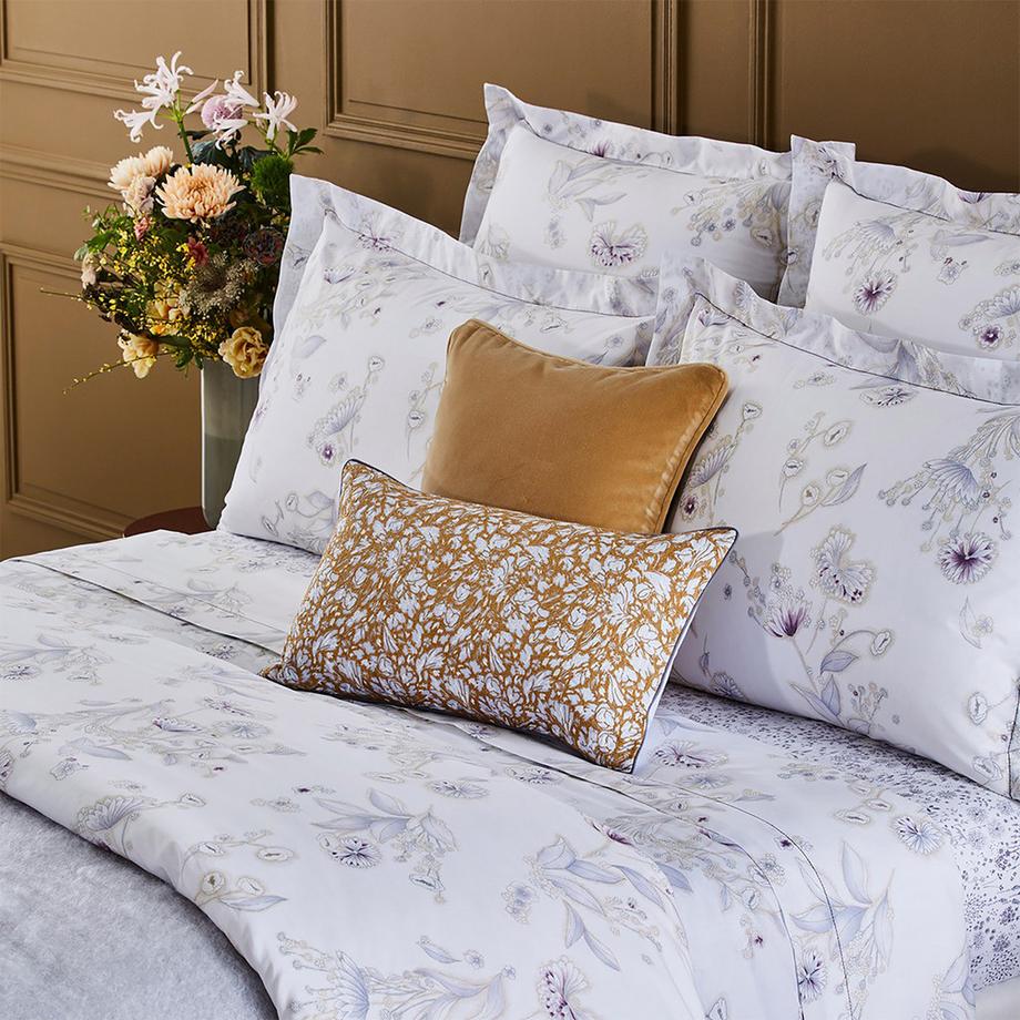 Yves Delorme Givre Drap-housse Motif Floral  