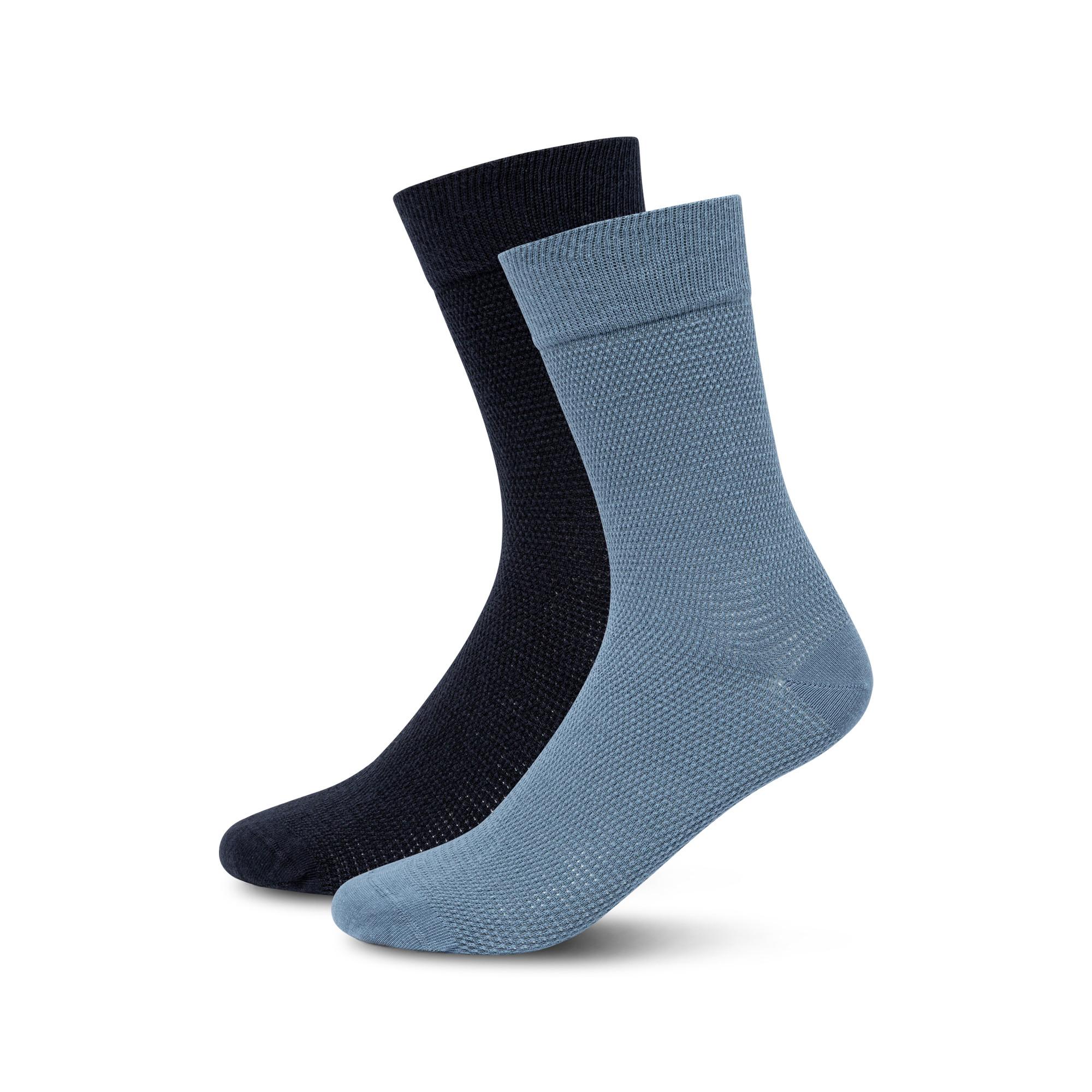 Manor Man  Lot de 2 paires de chaussettes, hauteur mollet 